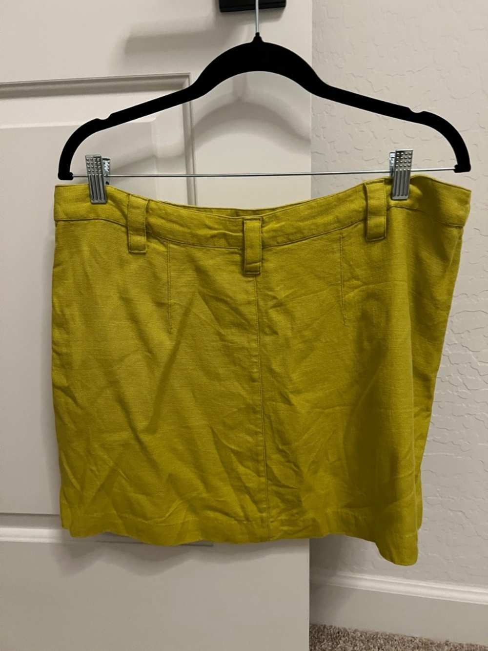 Free People Chartreuse Mini Skirt